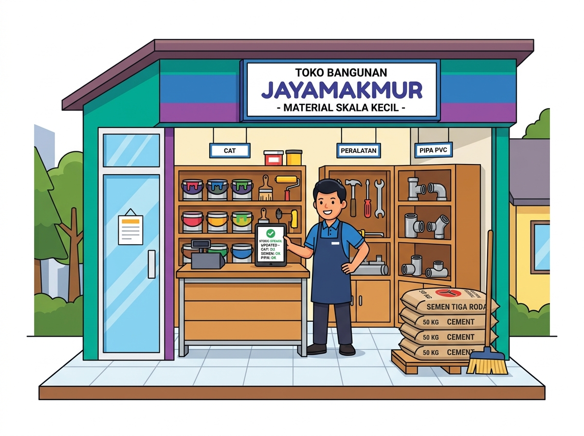 Menu Kelola Stok Barang Toko Bangunan KasirGue